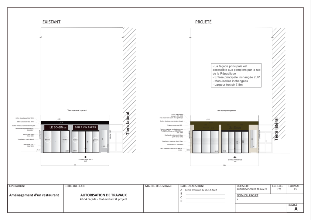 autorisation facade